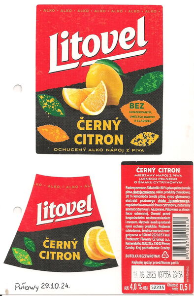 Litovel Cerny Citron
