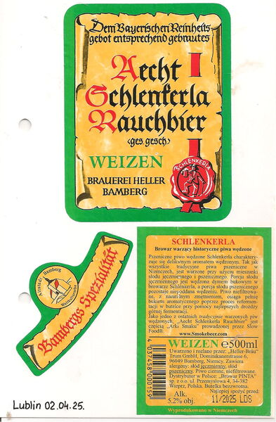 Bamberg Aecht Schenkerla Rauchbier Weizen