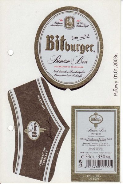 Bitburger Premium Beer 0,33l