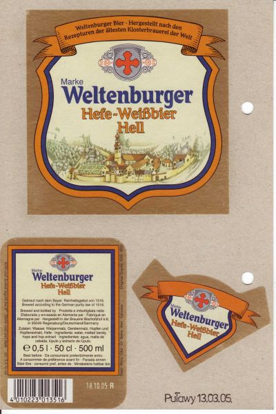 Weltenburger Hefe Weissbier Hell