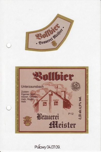 Vollbier Brauerei Meister
