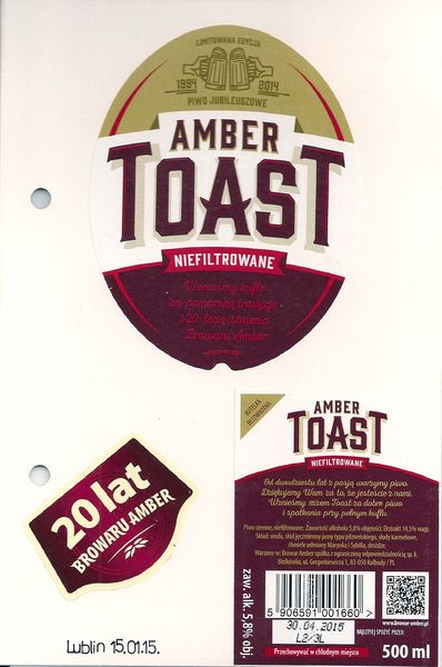 Amber Toast Niefiltrowane