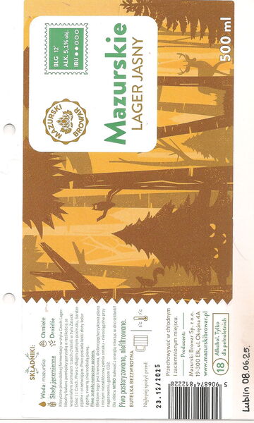 Mazurskie Lager Jasny