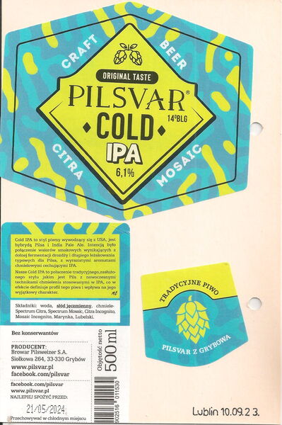 Pilsvar Cold IPA