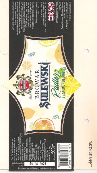Browar Sulewski Radler Bezalkoholowe