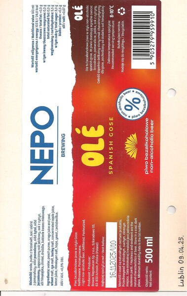 Nepo Brewing Ole Spanish Gose