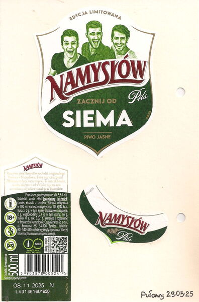Namysłów Pils Zacznij od Siema