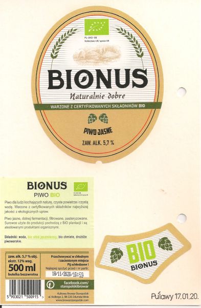 Bionus Piwo Jasne