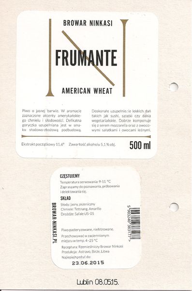 Ninkasi Frumante American Wheat